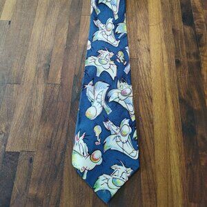 Looney Tunes Vintage 100% Silk Tie Sylvester & Tweetie Hand Made By Balancine